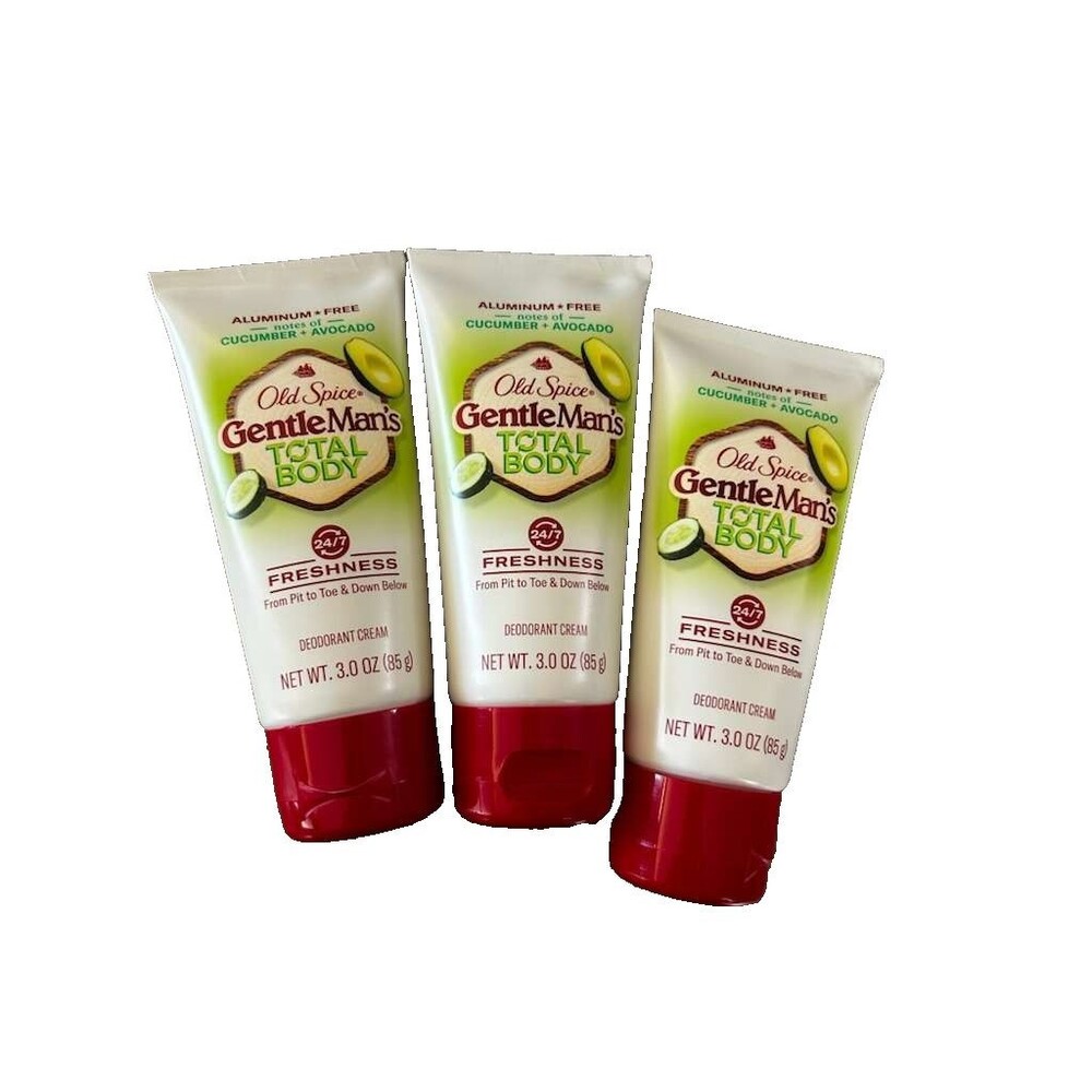 New 3 pack Old Spice Whole Body Deodorant Cream for Men, 3 oz each.